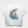 Bass Painting, Tricou Oversize Barbati (Unisex)
