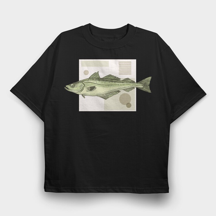 Pollock Fish, Tricou Oversize Barbati (Unisex)
