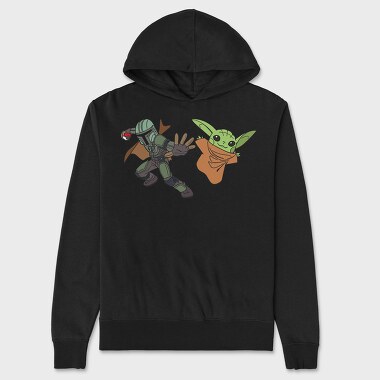 Baby Yoda 14, Hanorac Oversize Barbati (Unisex)