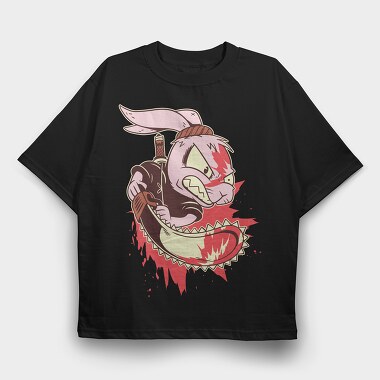 Killer Rabbit, Tricou Oversize Barbati (Unisex)