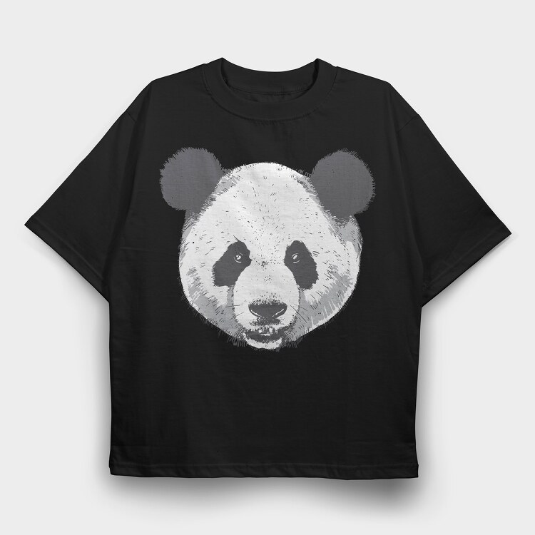 Panda Head, Tricou Oversize Barbati (Unisex)