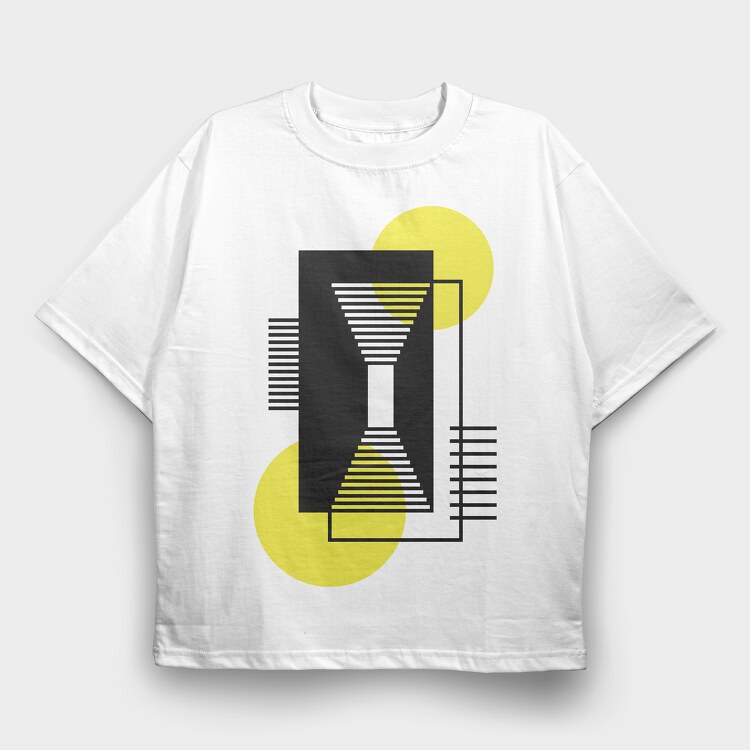 Geometric Stroke, Tricou Oversize Barbati (Unisex)