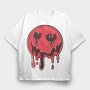 Droopy Smiley Face, Tricou Oversize Barbati (Unisex)