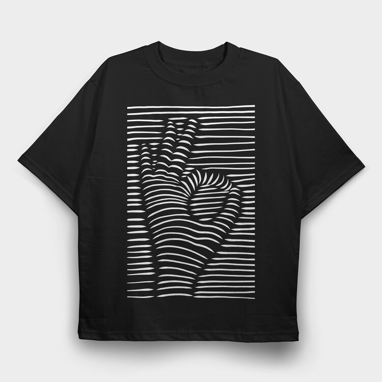 Ok Symbol 3d, Tricou Oversize Barbati (Unisex)