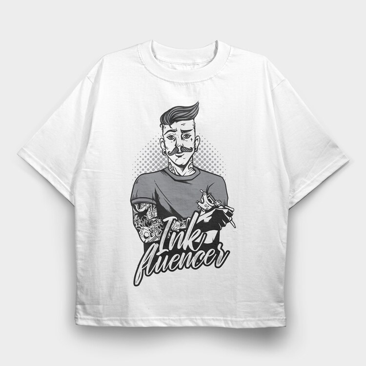 Ink Fluencer, Tricou Oversize Barbati (Unisex)