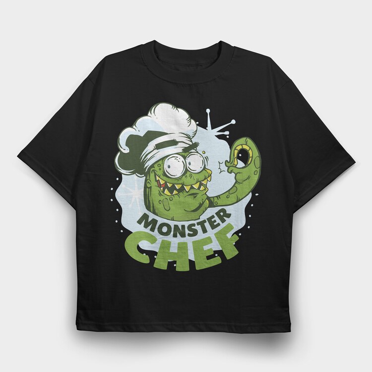 Monster Chef, Tricou Oversize Barbati (Unisex)