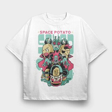 Space Potato Squad, Tricou Oversize Barbati (Unisex)