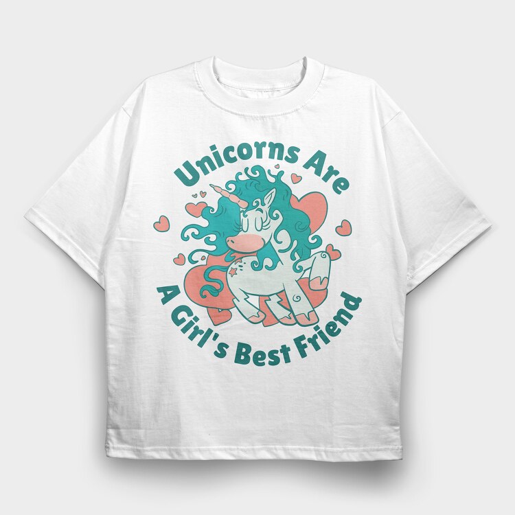 Cute Unicorn, Tricou Oversize Barbati (Unisex)