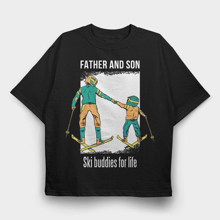 Father Son, Tricou Oversize Barbati (Unisex)