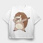 Hedgehog, Tricou Oversize Barbati (Unisex)