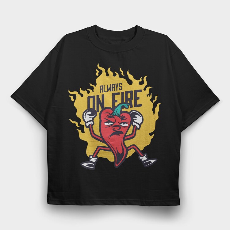 Chilli Angry, Tricou Oversize Barbati (Unisex)