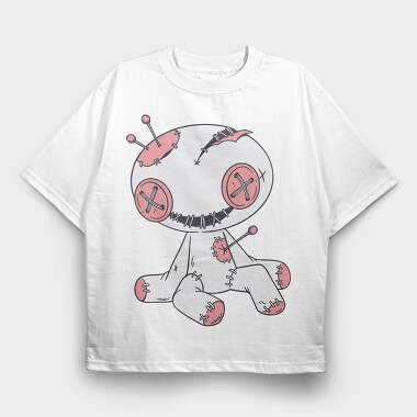 Voodoo Doll Happy, Tricou Oversize Barbati (Unisex)