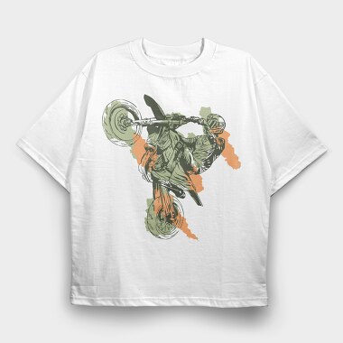 Motorbike Run, Tricou Oversize Barbati (Unisex)