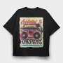 Boombox, Tricou Oversize Barbati (Unisex)