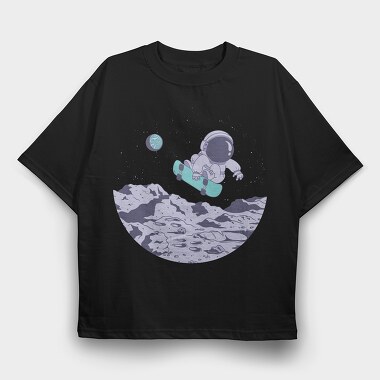 Skater Astronaut, Tricou Oversize Barbati (Unisex)