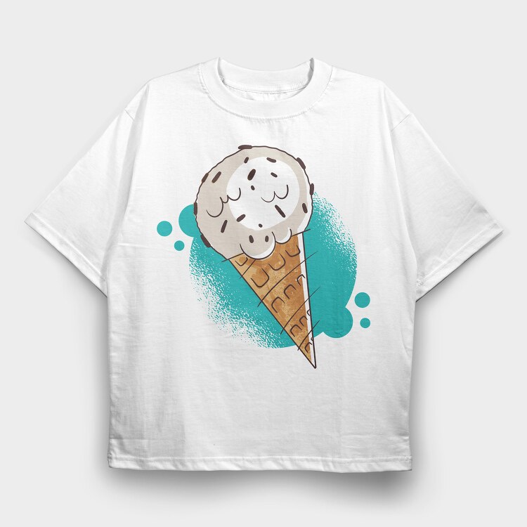 Chocolate Chipicecream, Tricou Oversize Barbati (Unisex)
