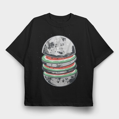 Moon Watermelon, Tricou Oversize Barbati (Unisex)