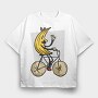 Banana Riding Bike, Tricou Oversize Barbati (Unisex)