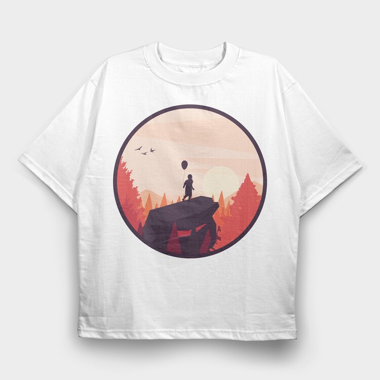 Mountain Boy, Tricou Oversize Barbati (Unisex)