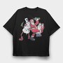 Snowmen Santa Drunk, Tricou Oversize Barbati (Unisex)