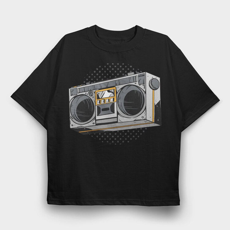 80's Radio, Tricou Oversize Barbati (Unisex)