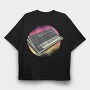 Synthesizer Retro, Tricou Oversize Barbati (Unisex)
