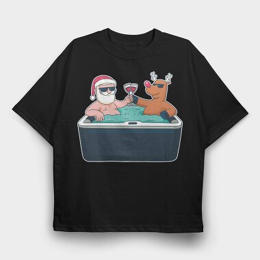 Jacuzzi Christmas, Tricou Oversize Barbati (Unisex)