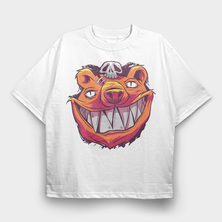 Scary Bear, Tricou Oversize Barbati (Unisex)