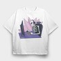 Skeleton Gamer, Tricou Oversize Barbati (Unisex)