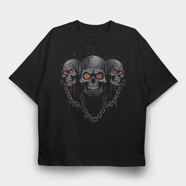 Skulls, Tricou Oversize Barbati (Unisex)