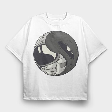 Space Yin & Yang, Tricou Oversize Barbati (Unisex)