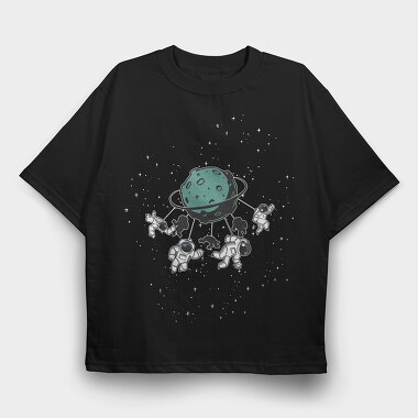 Astronaut Carousel, Tricou Oversize Barbati (Unisex)