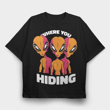 Creepy Aliens, Tricou Oversize Barbati (Unisex)