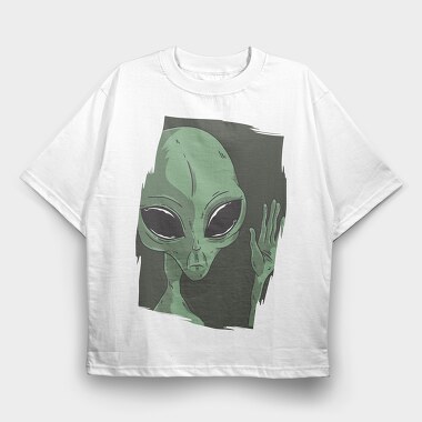 Sad Alien, Tricou Oversize Barbati (Unisex)