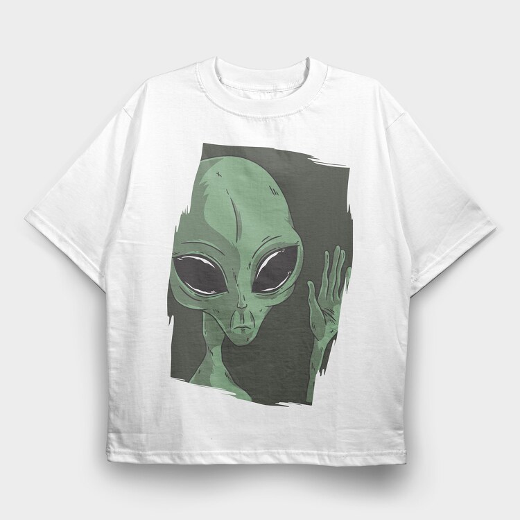 Sad Alien, Tricou Oversize Barbati (Unisex)