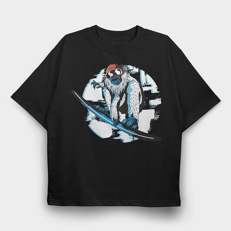 Snowboard Yeti, Tricou Oversize Barbati (Unisex)