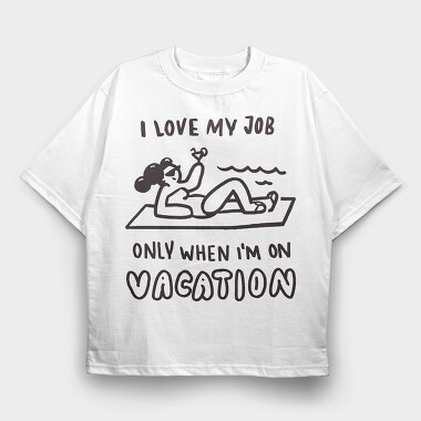 Vacation, Tricou Oversize Barbati (Unisex)