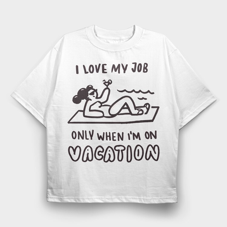 Vacation, Tricou Oversize Barbati (Unisex)