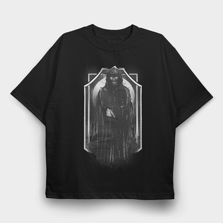 Death Monochrome, Tricou Oversize Barbati (Unisex)
