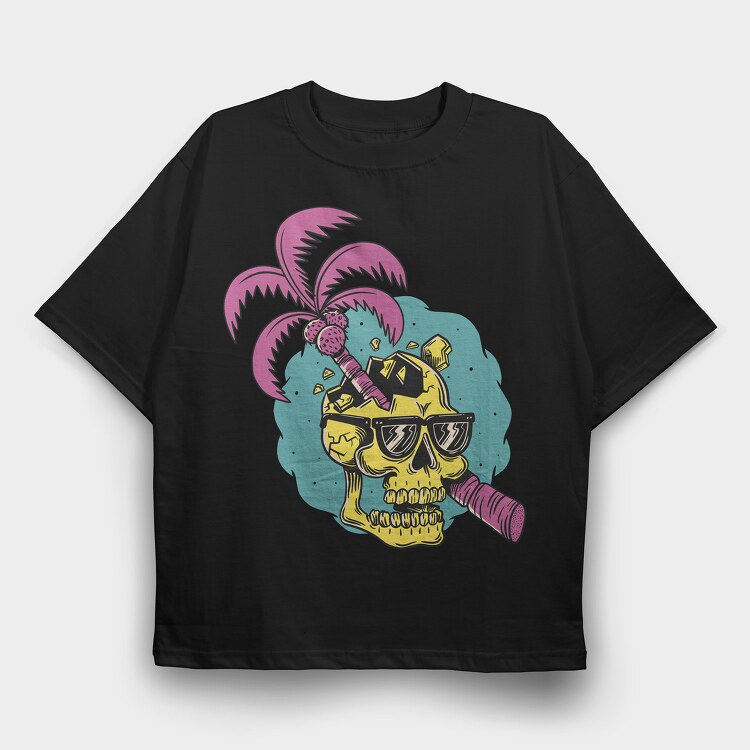 Skull Cracking, Tricou Oversize Barbati (Unisex)