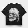 Skull Viking, Tricou Oversize Barbati (Unisex)