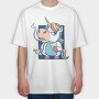 Bad Habits Unicorn, Tricou Oversize Barbati (Unisex)