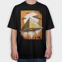 Ufo Pyramid, Tricou Oversize Barbati (Unisex)
