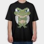 Frog Cartoon, Tricou Oversize Barbati (Unisex)