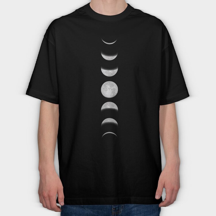Moonphases, Tricou Oversize Barbati (Unisex)