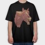 Horse Head, Tricou Oversize Barbati (Unisex)