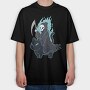 Reaper And Cat, Tricou Oversize Barbati (Unisex)
