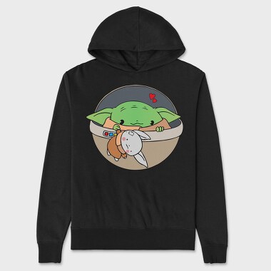 Baby Yoda 21, Hanorac Oversize Barbati (Unisex)