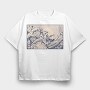 Ukiyowave Toad, Tricou Oversize Barbati (Unisex)