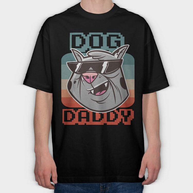 Dog daddy, Tricou Oversize Barbati (Unisex)